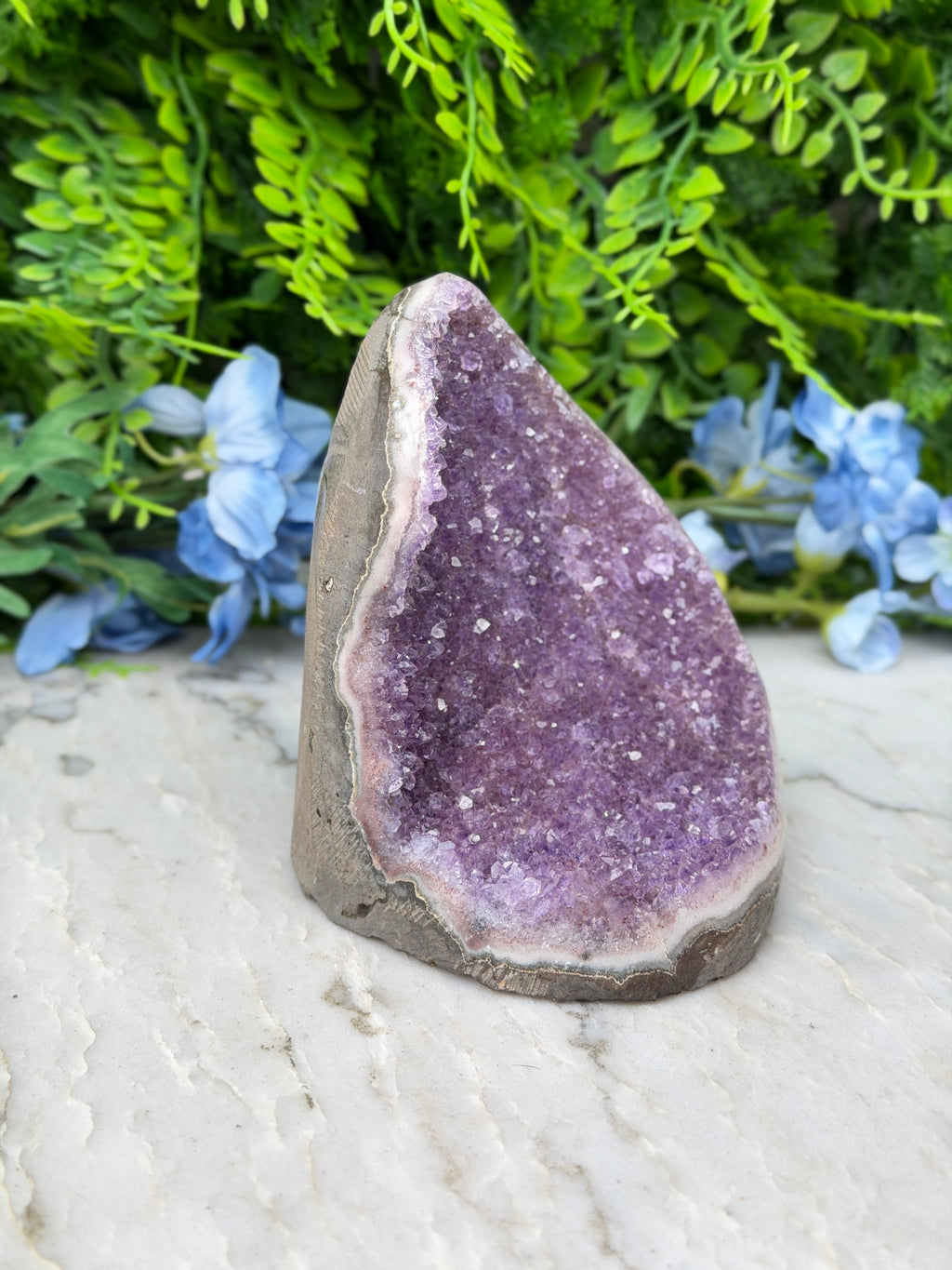 Amethist (Uruguay) cluster cut base (736 gr/11 cm)