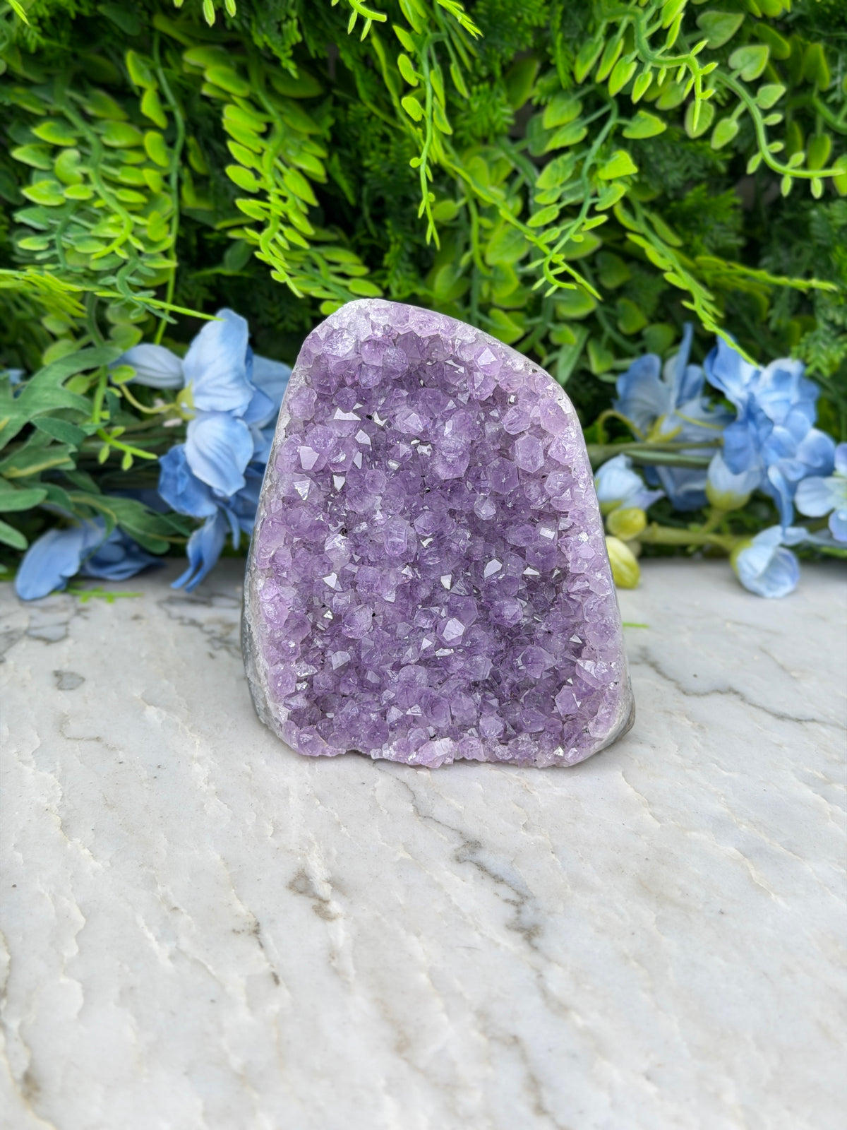 Amethist (Uruguay) cluster cut base (576 gr/9 cm)