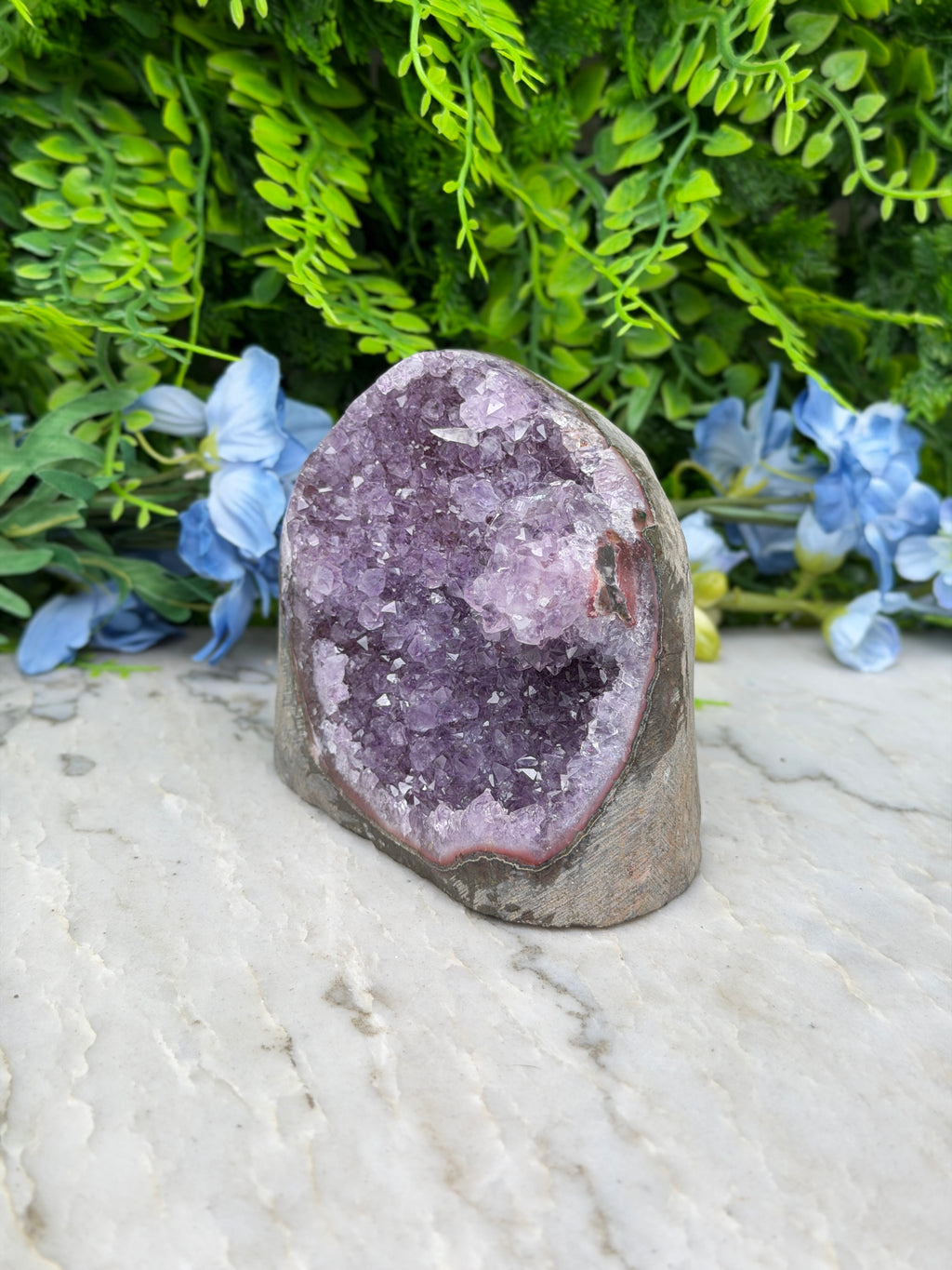Amethist (Uruguay) cluster speciale formatie cut base (784 gr/10 cm)