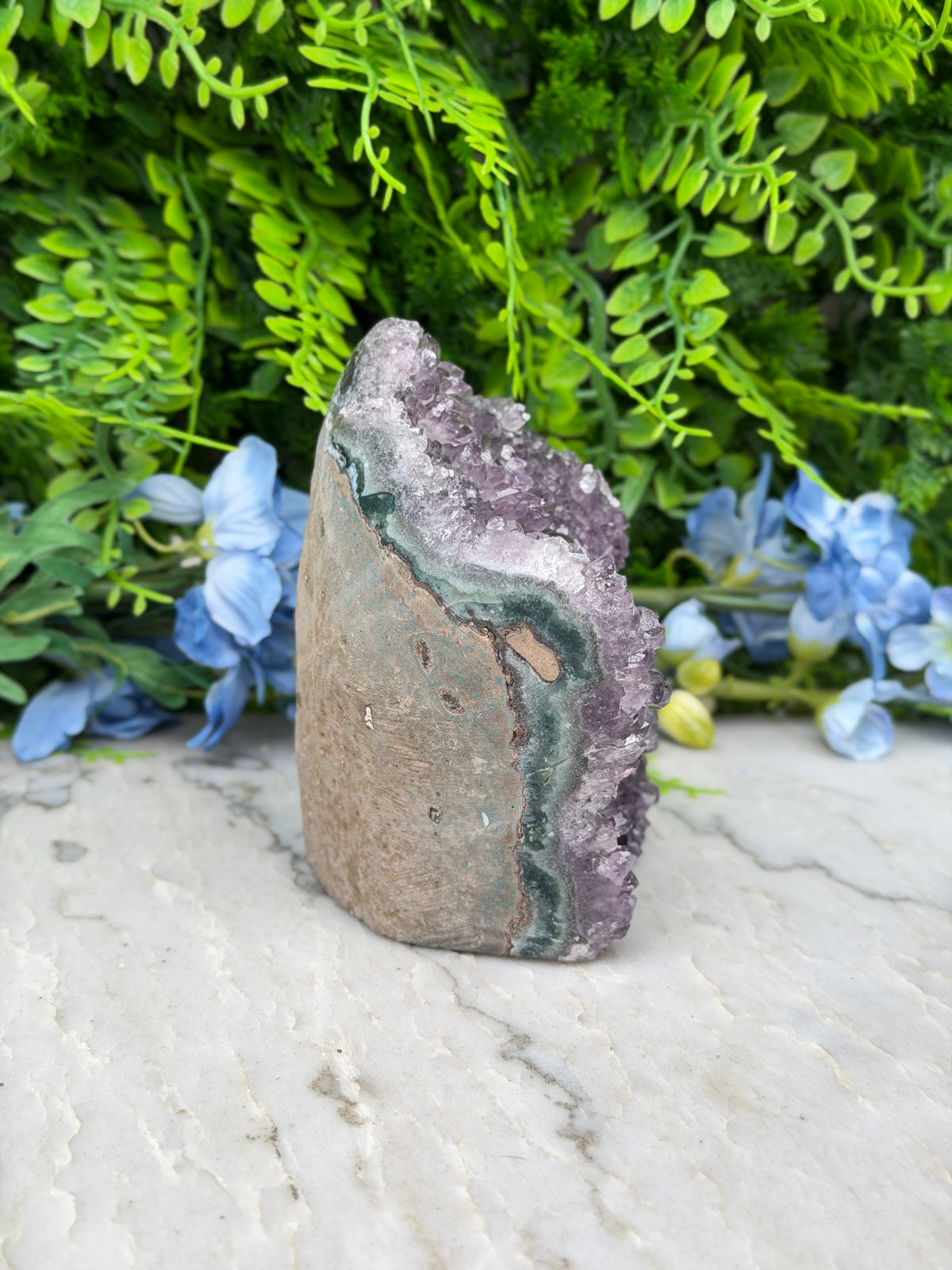 Amethist (Uruguay) cluster cut base (684 gr/11 cm)