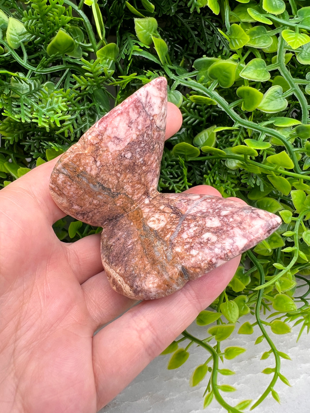 Roze Jaspis 3D-vlinder
