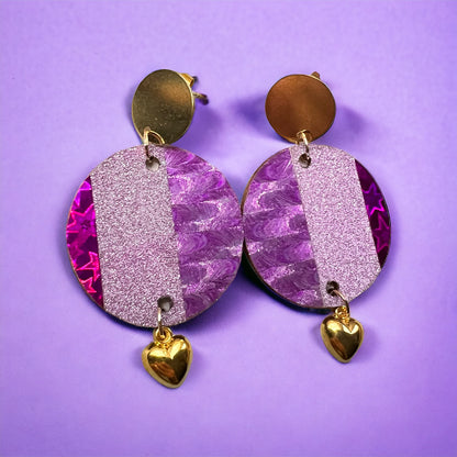 Roze gouden oorbellen