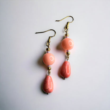 Roze gouden oorbellen