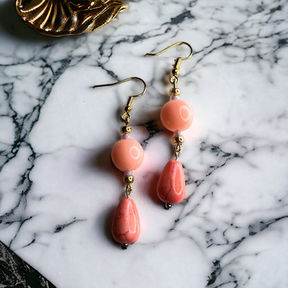 Roze gouden oorbellen