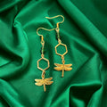 Grün-goldene Libellen-Ohrringe von KEY LIME STORE