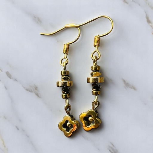 Gold earrings