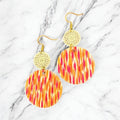 Orange-goldene Ohrringe von KEY LIME STORE