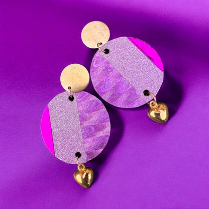 Roze gouden oorbellen