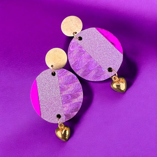 Roze gouden oorbellen