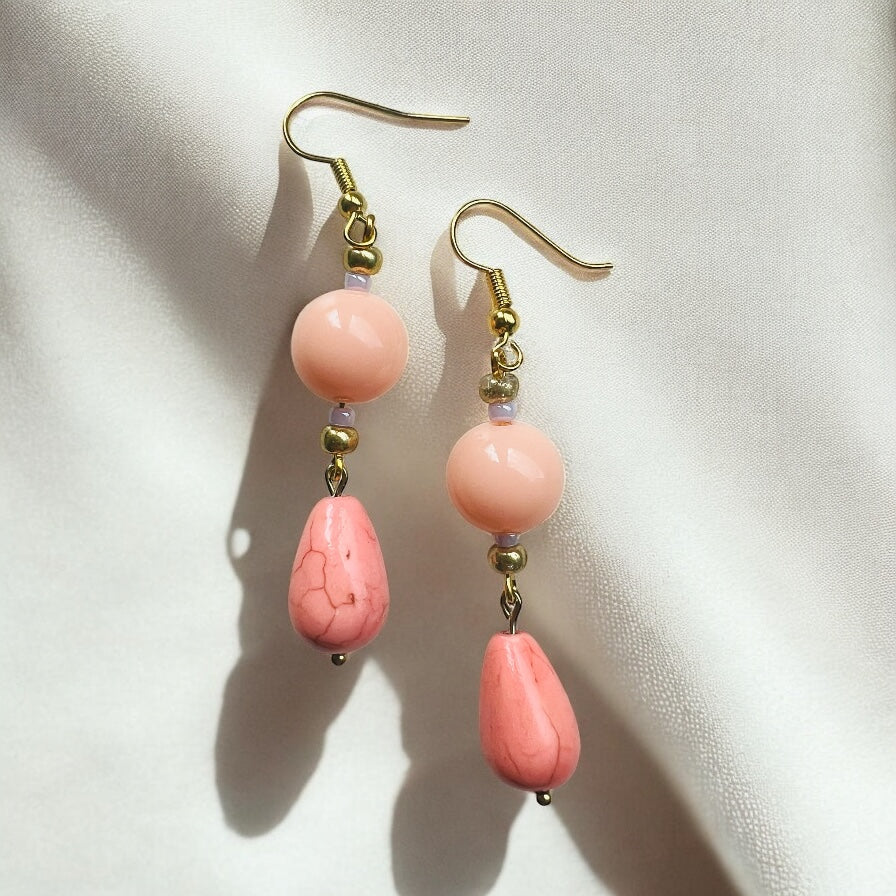 Roze gouden oorbellen