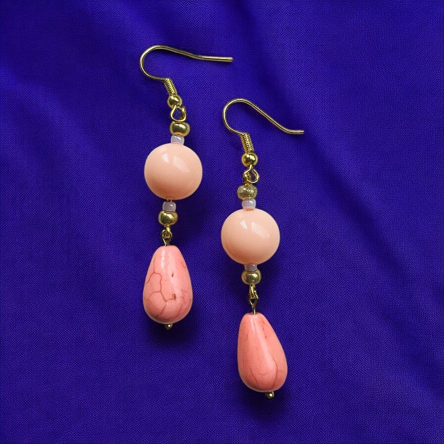 Roze gouden oorbellen