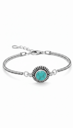 Howliet cabochon armband 925 zilver verstelbaar 17 - 19.2 cm by KEY LIME STORE