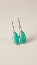 Amazonite AA Earrings in 925 Silver by KEY LIME STORE