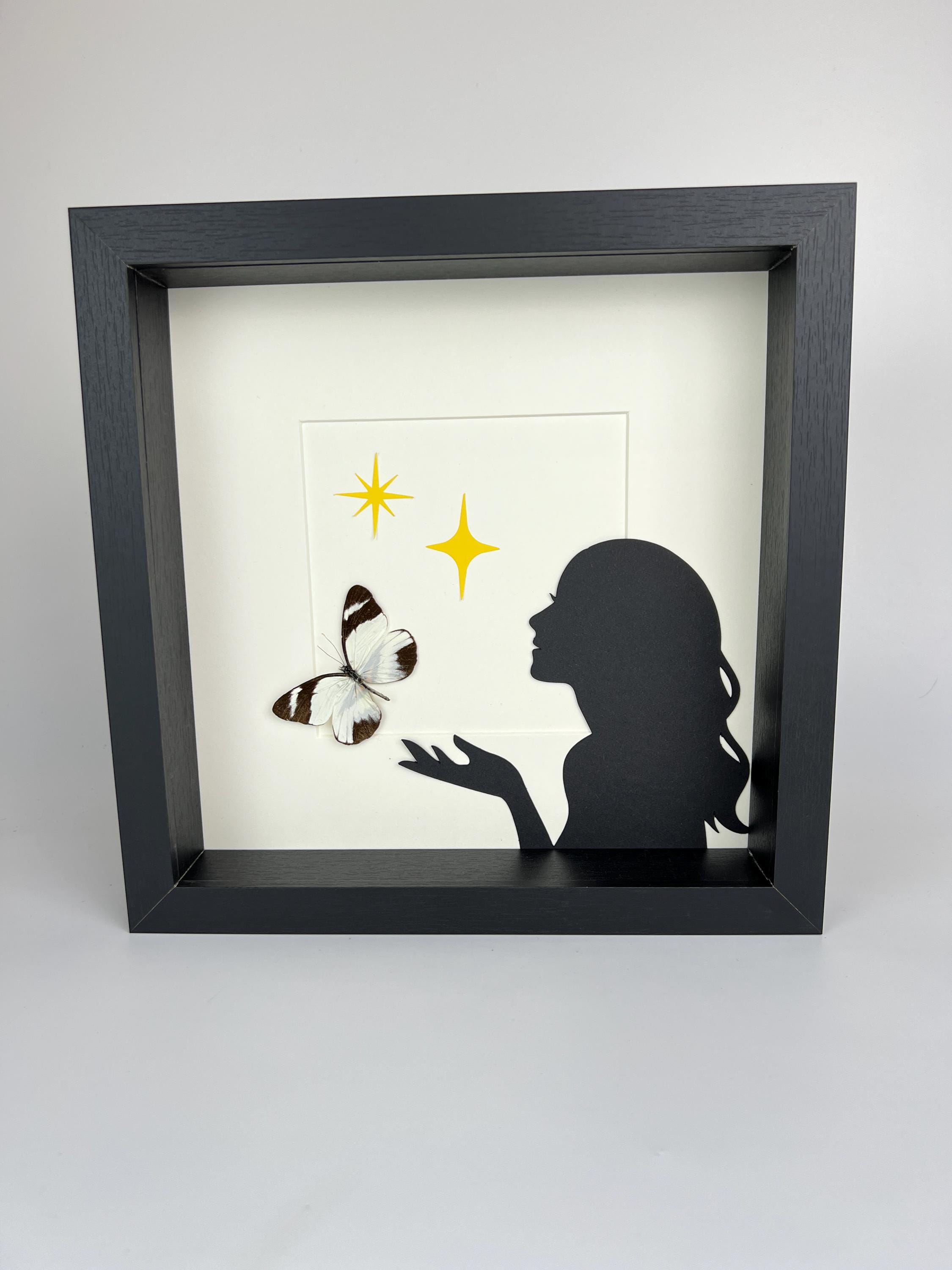 Perrhybris Pamela met print in lijst