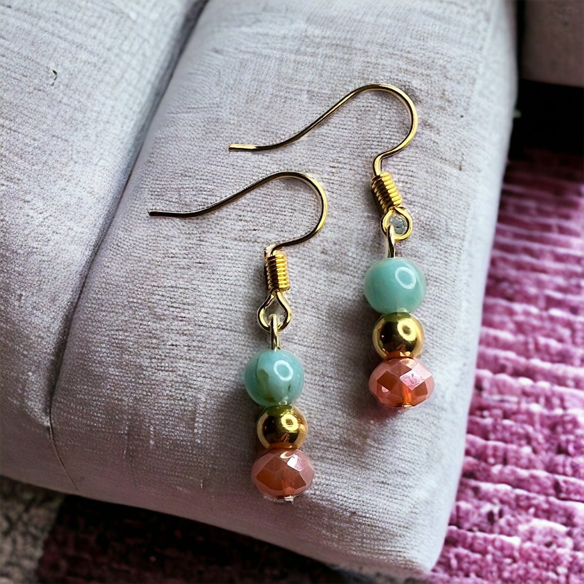 Grün-blau-rosa Ohrringe von KEY LIME STORE