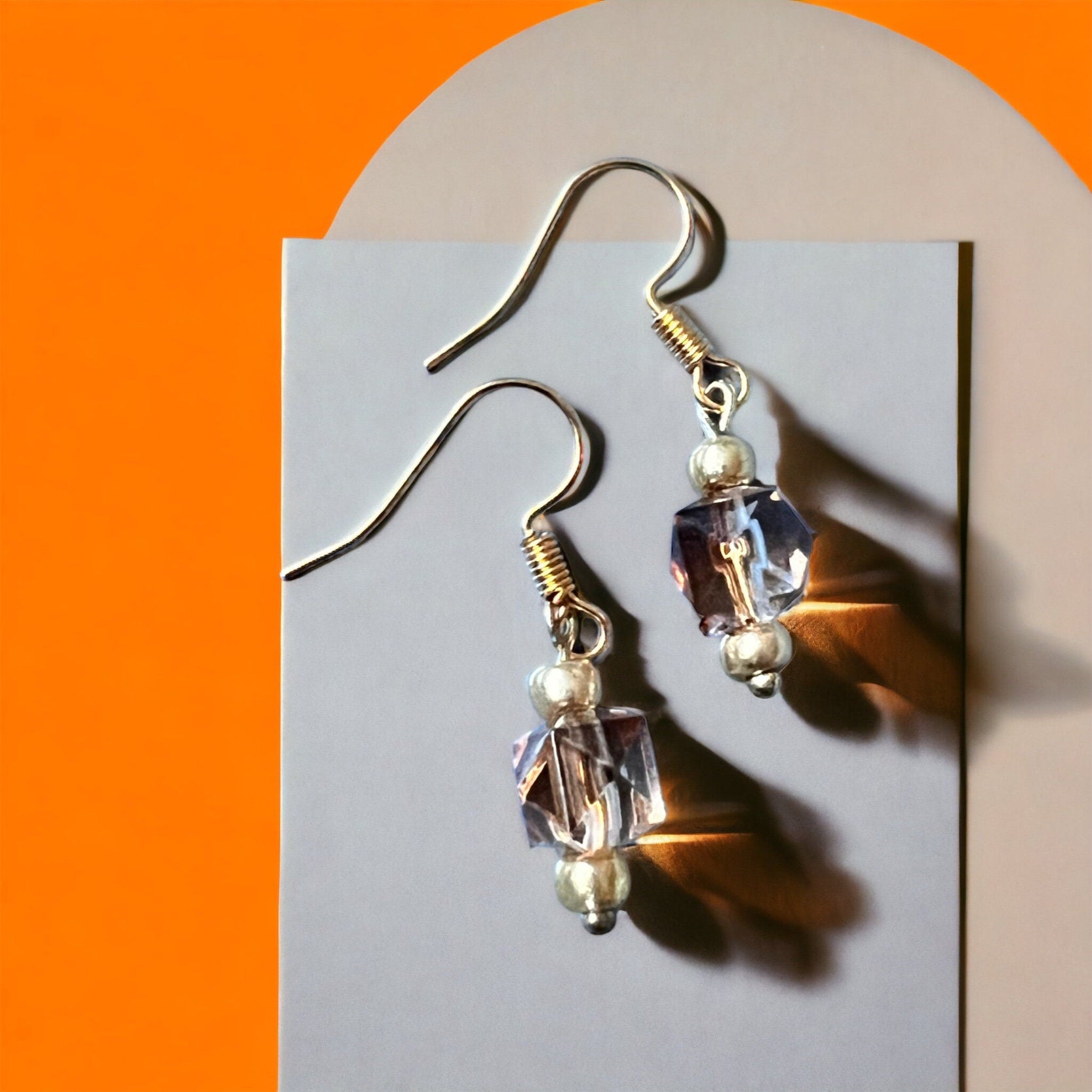 Boucles d'oreilles en perles ombrées dorées