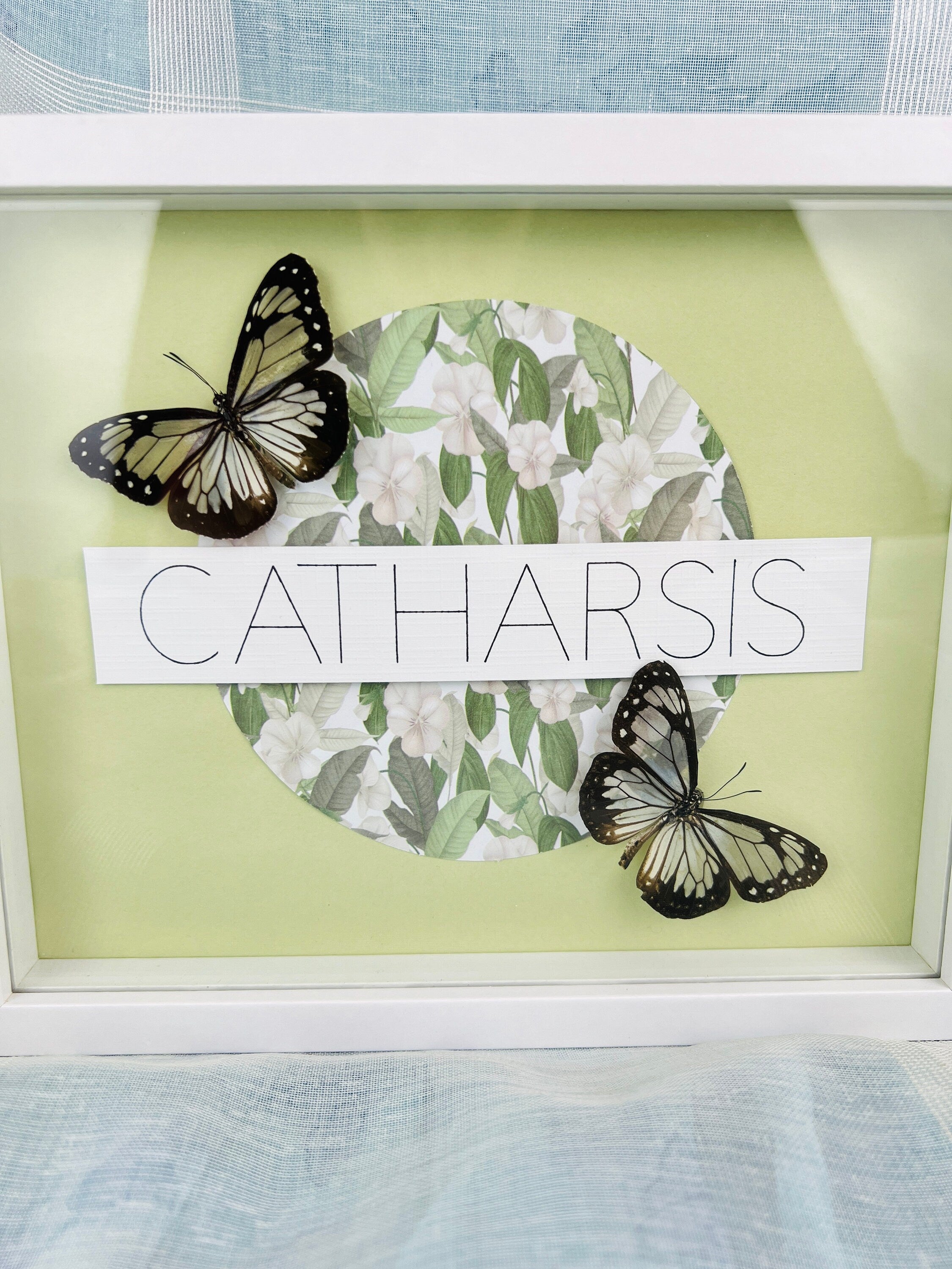 Parantica Vitrina op Catharsis print in lijst