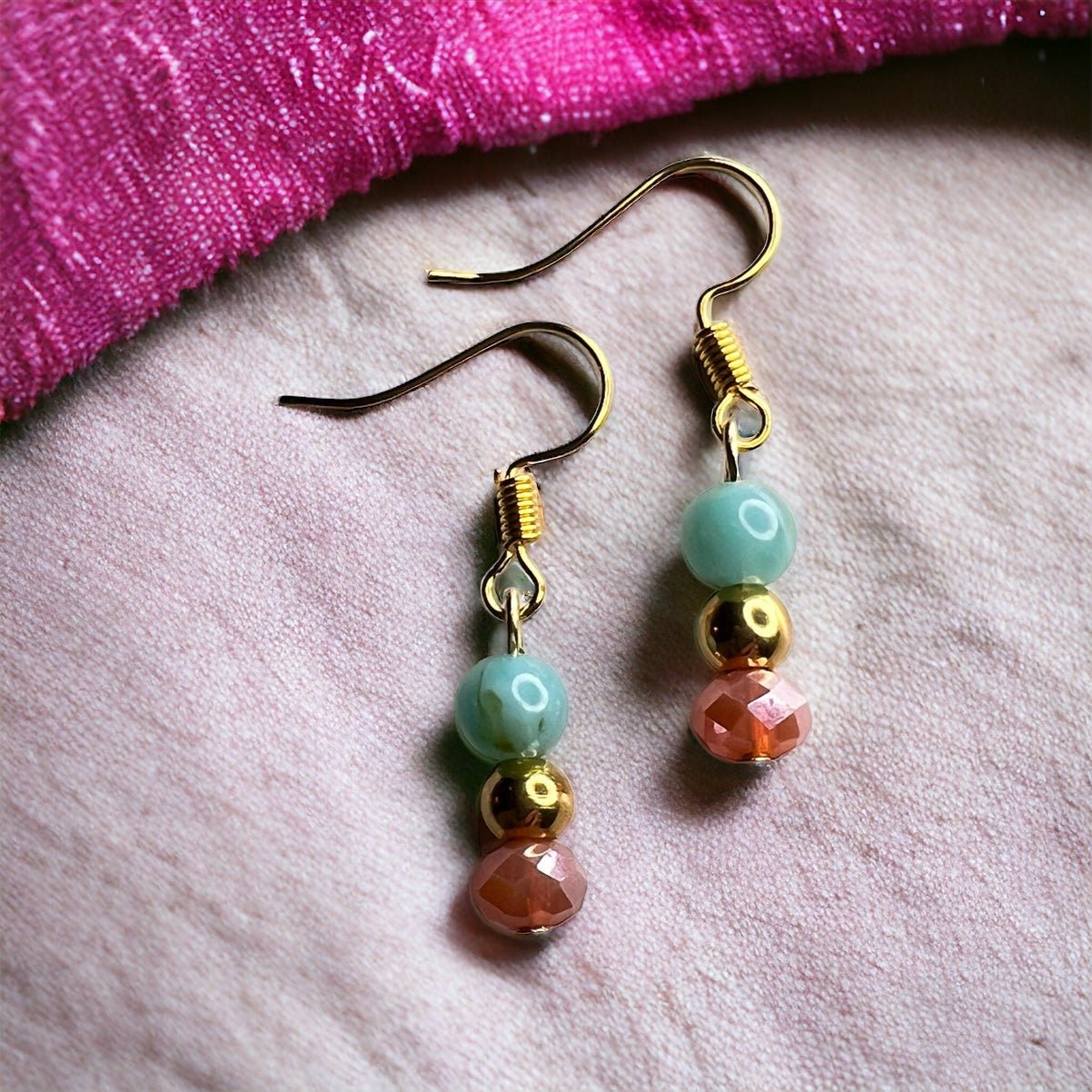 Grün-blau-rosa Ohrringe von KEY LIME STORE