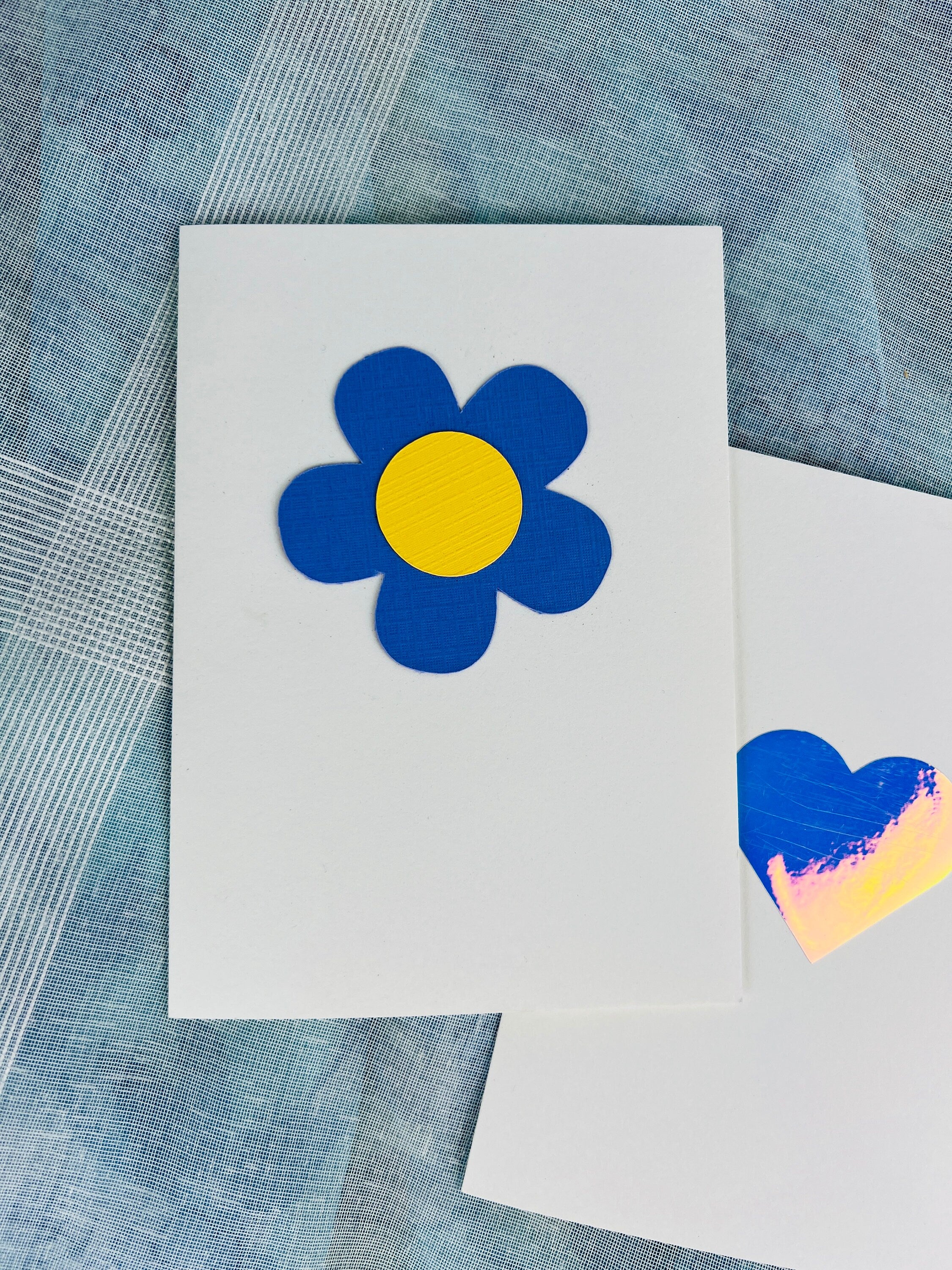 Bundle of 5 Handcrafted Double Postcards and Matching Envelopes