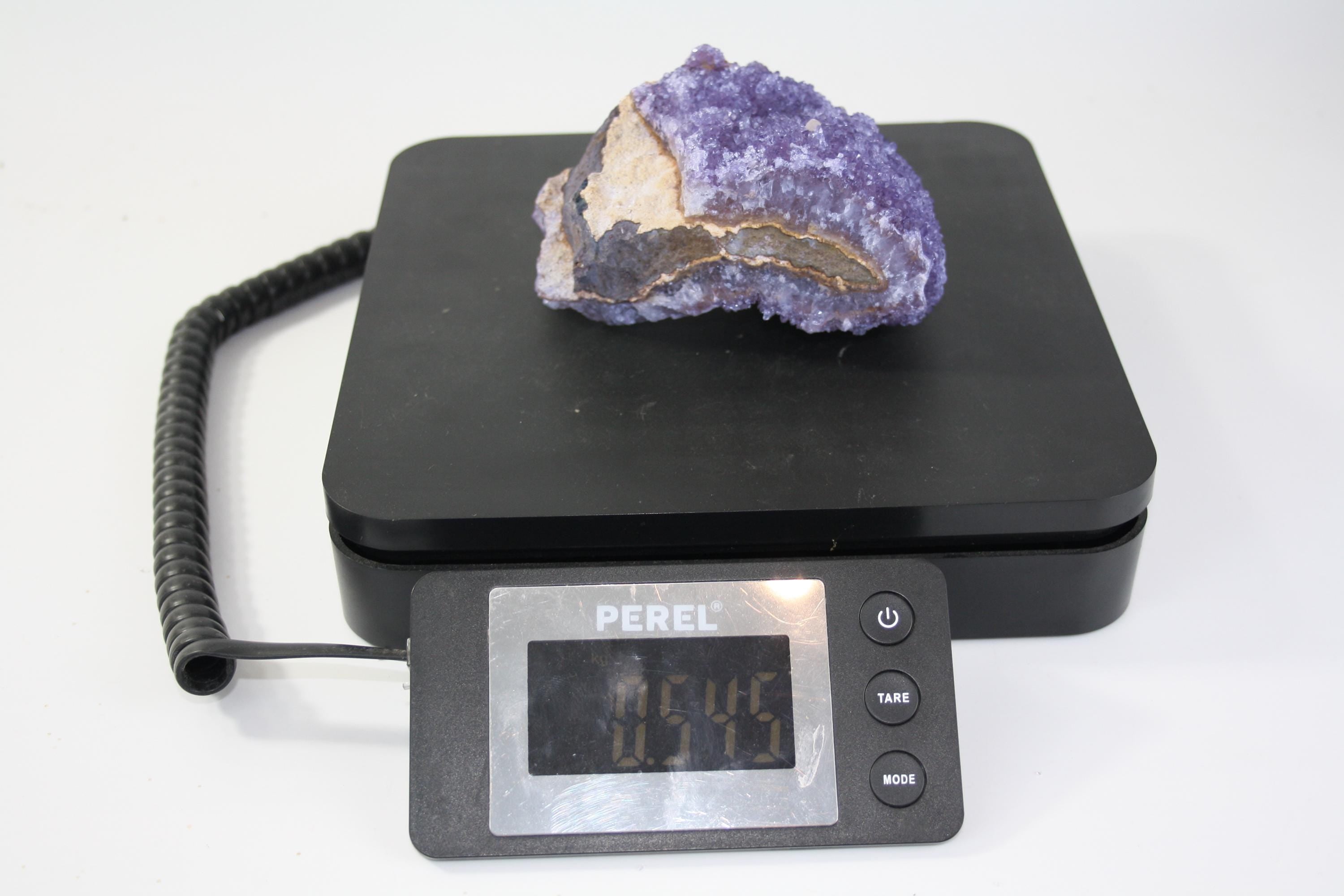 Amethist kristal Cluster 545 gram – 11 cm lang