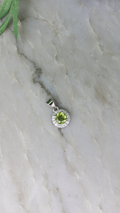Hanger Peridoot rond (cz) 925 sterling zilver
