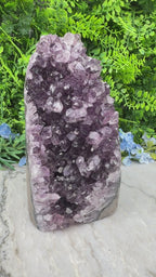 Amethist (Uruguay) cluster XL cut base (3432 gr/21 cm)