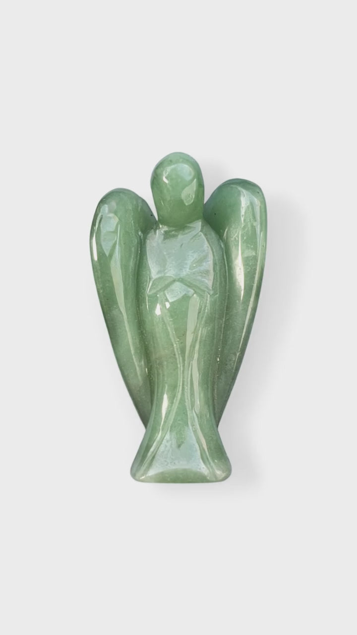 Loading video: Aventurine angel, 6 cm