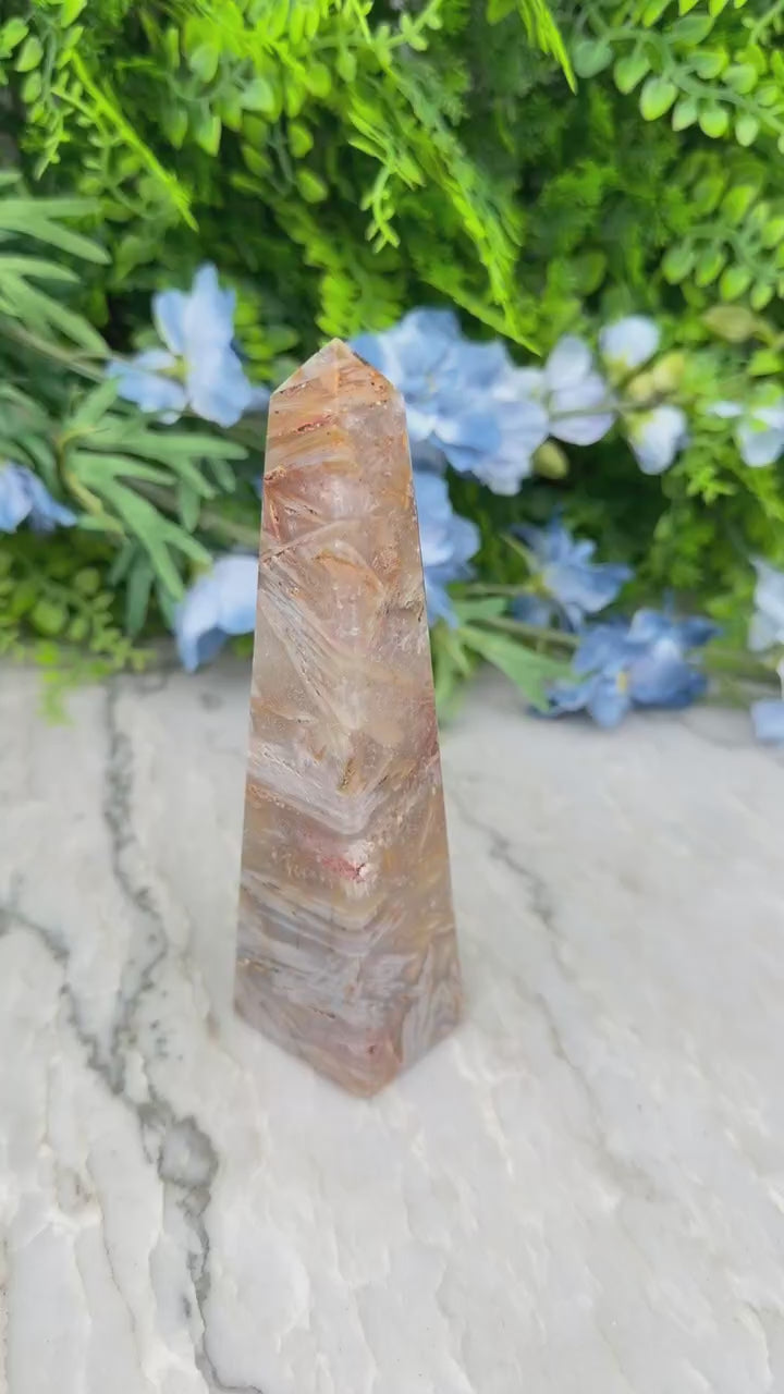 Sageniet Agaat obelisk