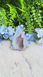 Druzy Agaat diamantvorm (208 gr/9 cm)