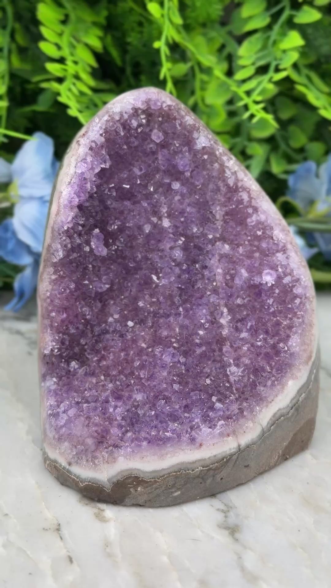 Amethist (Uruguay) cluster cut base (736 gr/11 cm)