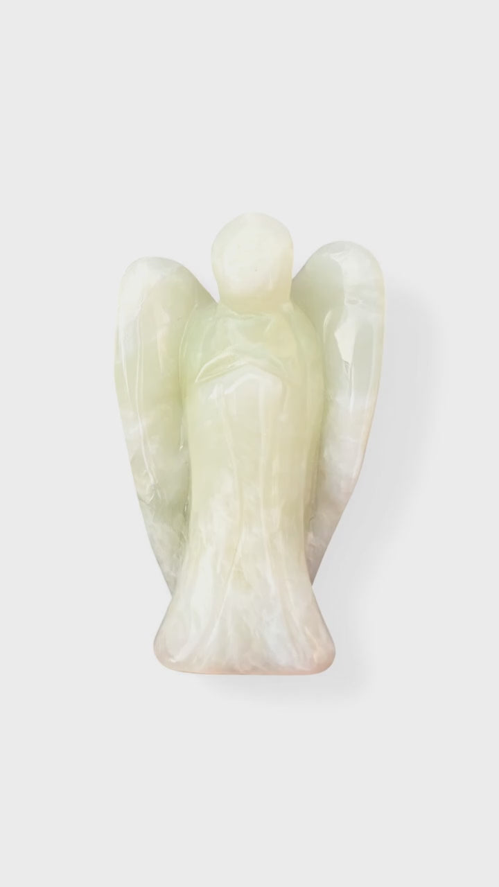 Jade-Serpentin-Engel, 6 cm